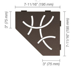 Schluter Shelf-E Pentagonal Curve Bronze SES2 D6 TSOB